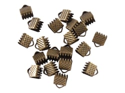 20 embouts pince-ruban de 6 mm  - Bronze - Créalia