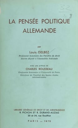 La Pensée politique allemande