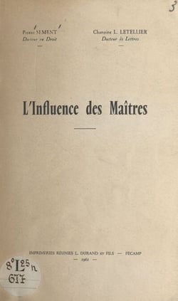 L'influence des maîtres