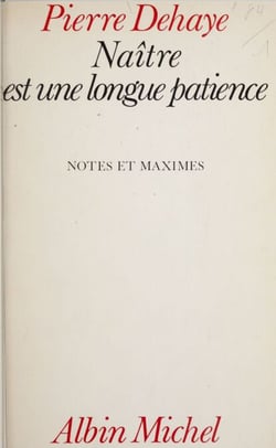 Naître est une longue patience - Notes et maximes