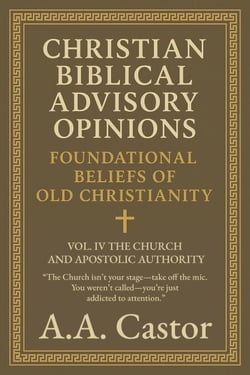 Christian Biblical Advisory Opinions: Foundational Beliefs of Old Christianity - VOL. IV THE CHURCH AND APOSTOLIC AUTHORITY - Foundational Beliefs of Old Christianity, #4