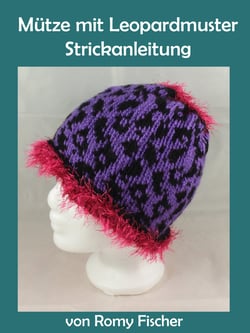 Mütze mit Leopardmuster - Strickanleitung