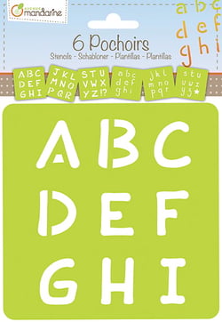 6 Pochoirs - Alphabet - Avenue Mandarine