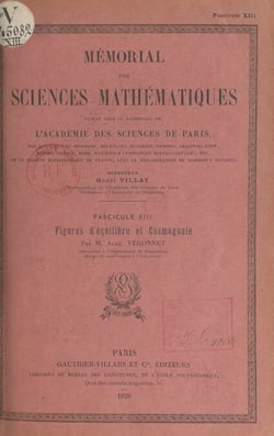 Figures d'équilibre et cosmogonie