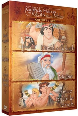 Les Grands Héros et Récits de la Bible - Coffret - David et Goliath + Moïse + Josué et la bataille de Jéricho