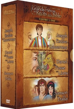 Les Grands Héros et Récits de la Bible - Coffret - Joseph, esclave gouverneur + Daniel et la fosse aux lions + Samson et Dalila