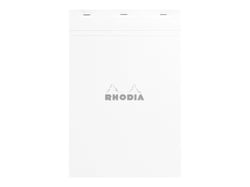 Bloc-notes - 21 x 31.5 cm - Rhodia - 160 pages lignées - Blanc