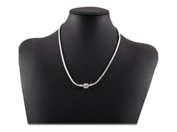 Collier court maille serpentine 2,5 mm Créalia - Argenté