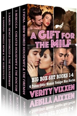 A Gift for the MILF: Big Box Set - 4 Taboo Older Woman Younger Man Stories - A Gift For The MILF