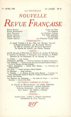 La Nouvelle Nouvelle Revue Française N' 4 (Avril 1953)
