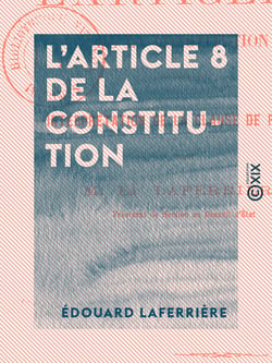 L'Article 8 de la constitution - Interprétation de la clause de révision