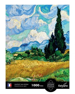 Puzzle 1000 pièces - Champ de blé avec Cyprès - Vincent Van Gogh