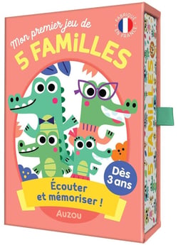 Mon premier jeu de 5 familles - écouter et mémoriser ! - Jeu de société enfant - Auzou Editions