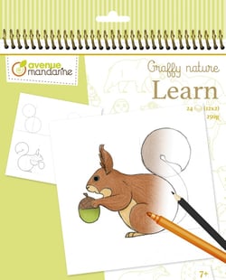 Graffy nature Learn Carnet de dessin Forêt - Avenue Mandarine