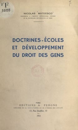 Doctrines-écoles et développement du droit des gens