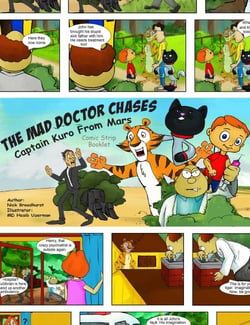 The Mad Doctor Chases Captain Kuro From Mars Comic Strip Booklet - Captain Kuro From Mars Comic Strip Booklets English, #5