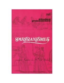 Études françaises. Volume 20, numéro 2, automne 1984 - Parisianismes. Les modes intellectuelles parisiennes