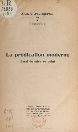 La prédication moderne - Essai de mise au point