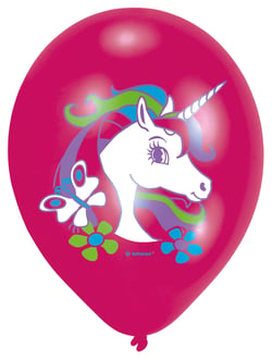 6 ballons de baudruche - Licorne