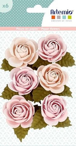 Lot de 6 fleurs en papier - Secret Garden