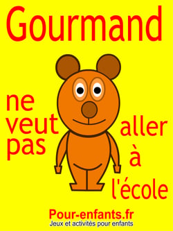Gourmand ne veut pas aller à l'école - Pièce de théâtre pour enfants. C'est la rentrée des classes et Gourmand le petit ours ne veut pas aller à l'école.