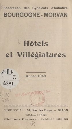 Hôtels et villégiatures - Année 1949