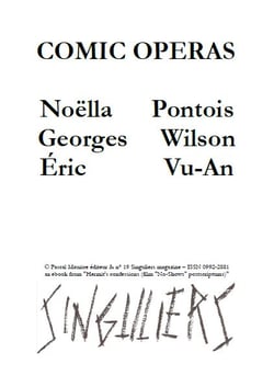 Comic Operas - Noëlla Pontois, Georges Wilson, Éric Vu-An