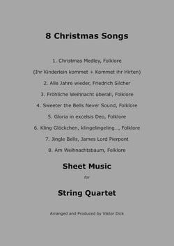 8 Christmas Songs (String Quartet) - Christmas Sheet Music for String Quartet