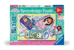 Puzzles 2x12 pièces - Soirée pyjama / Gabby's Dollhouse - Ravensburger