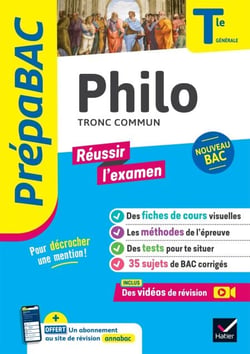 Prépabac Réussir l'examen - Philosophie Tle générale - Bac 2027 - fiches de révision, sujets de bac corrigés &amp; vidéos