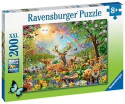 Puzzle 200 pièces XXL - Famille de cerfs et autres animaux