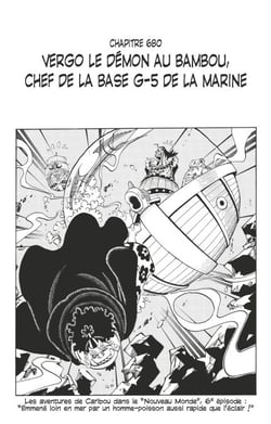 One Piece édition originale - Chapitre 680 - Vergo le démon au bambou, chef de la base G-5 de la Marine