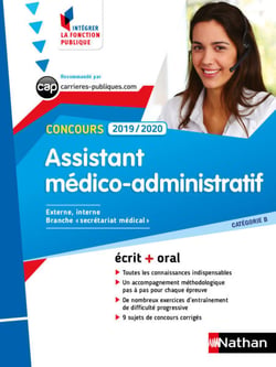 Concours Assistant médico-administratif - Catégorie B - Intégrer la fonction publique - 2019/2020 - Format : ePub 3