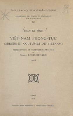 Viêt-nam phong tu?c (1) - Mœurs et coutumes du Viêtnam