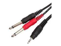 Shiver - Câble 1 jack 3,5mm / 2 jack 6,35 mm - longueur 3 m