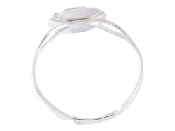 Bague plateau argentée Créalia - 10 mm