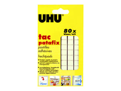 80 pastilles adhésives repositionnables - Patafix - UHU - Jaune