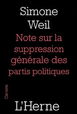 Note sur la suppression générale des partis politiques