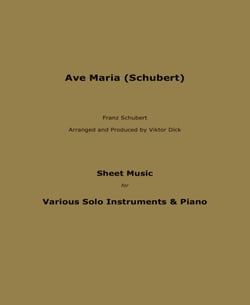 Ave Maria (Schubert) - Sheet Music for Various Solo Instruments &amp; Piano