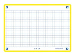 80 flashcards - 10,5 x 14,8 cm - Flash 2.0 Oxford - Petits carreaux - cadre jaune