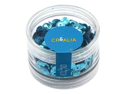 Sequins bombés Bleu moyen - Boîte de 10 grammes - Créalia