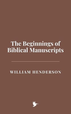The Beginnings of Biblical Manuscripts