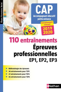 110 entraînements - Epreuve professionnelles EP1, EP2, EP3 - CAP Accompagnant éducatif petite enfance - 2018 - Format : ePub 3