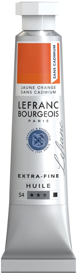 Peinture à l'huile Lefranc Bourgeois - Extra-fine - 20ml - Jaune orange sans cadmium