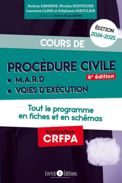 Cours de procédure civile et modes alternatifs de règlement des différends 2024-2025 - Tout le programme en fiches et en schémas