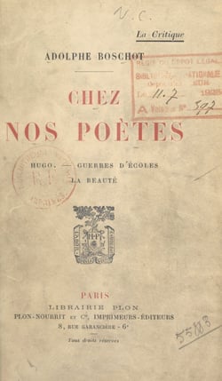 Chez nos poètes - Hugo - Guerres d'écoles - La beauté