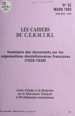 Inventaire des documents sur les organisations révolutionnaires françaises (1926-1939)