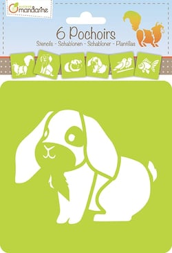 6 Pochoirs - Animaux familiers - Avenue Mandarine