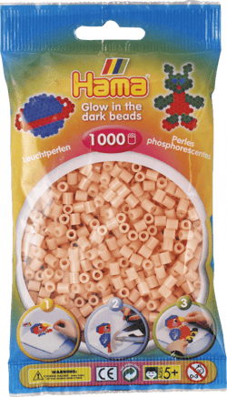 Sachet de perles Hama - 5 mm - Rouge phosphorescent - 1000 perles