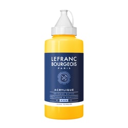 Tube 750 ml de peinture acrylique Lefranc Bourgeois - Jaune Primaire n°153 - Fine